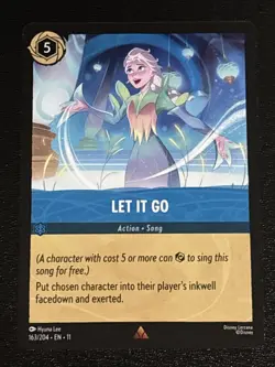 Disney Lorcana Winterspell Let it Go 163/204 NM Rare - Image 1