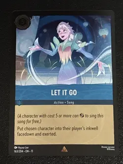 Disney Lorcana Winterspell Let it Go Cold Foil 163/204 NM Rare - Image 1