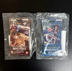 One Piece Card Game 🏴‍☠Sleeves Booster Pack OP-02 & OP-03 LOT OF 2 SEALED - Image 1