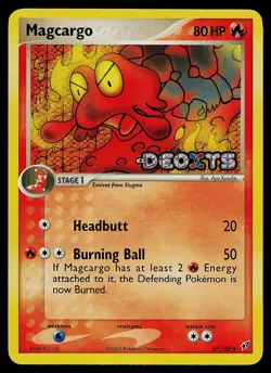 Pokemon Card - Magcargo Deoxys 37/107 Reverse Holo Stamped - Image 1