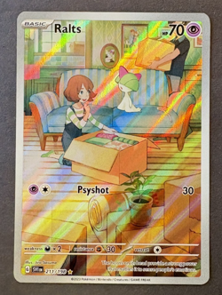 Ralts 211/198 Illustration Rare Holo Scarlet & Violet Pokemon Trading Card - Image 1