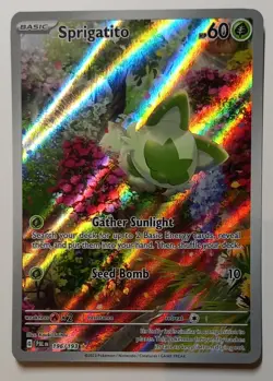 Sprigatito 196/193 Paldea Evolved ILLUSTRATION RARE HOLO Pokemon Card - Image 1