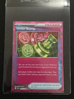 Pokemon Twilight Masquerade Unfair Stamp 165/167 Spec Holo Card MINT-NM - Image 1