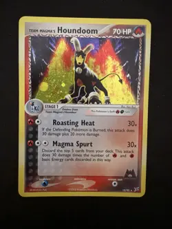 Team Magma's Houndoom 10/95 Pokemon Card TCG Team Magma vs Team Aqua Holo Rare - Image 1