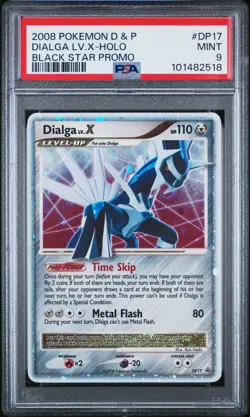 PSA 9 Pokemon Dialga DP17 LV.X Black Star Promo Card Diamond & Pearl - Image 1