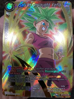Saiyan Onslaught Kefla BT4-019 SR Foil Dragon Ball Super Card Game | LP - Image 1