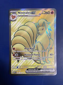 2023 Pokemon Scarlet Violet 151 Ninetales ex Full Art 186/165 NM - Image 1