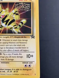 Pokemon TCG Electabuzz Wizards Black Star Promos 2 Regular Promo Promo - Image 2