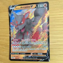 HISUIAN ARCANINE V 090/195 POKEMON CARD (SILVER TEMPEST SET) HALF ART HOLO - Image 4