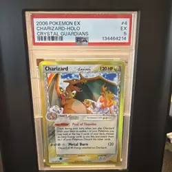 Pokemon 2006 Charizard #4 Crystal Guardians Reverse Holo Stamp PSA 5 - Image 1