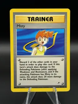 Misty 102/132 Pokemon Tcg Gym Heroes Non Holo Rare Lightly Played - Image 1