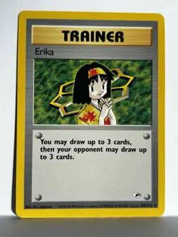2000 Pokemon ERIKA #100/132 Gym Heroes Non-Holo LP+ - Image 1