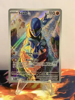 Pokemon TCG Sawk 130/086 Sv: White Flare Illustration Rare - M/NM - Image 1