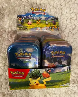Pokemon Ascended Heroes Mini Tin Display 10 Sealed Booster Tins Open Display - Image 1