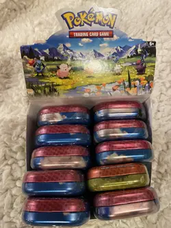 Pokemon Ascended Heroes Mini Tin Display 10 Sealed Booster Tins Open Display - Image 3