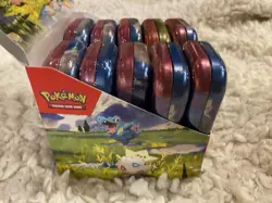 Pokemon Ascended Heroes Mini Tin Display 10 Sealed Booster Tins Open Display - Image 4