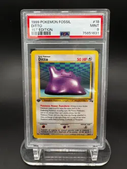 Pokemon TCG: Ditto - 18/62 1999 Fossil Non Holographic - PSA 9 - Image 1