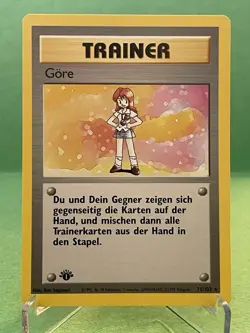 Pokemon TCG GERMAN 1st Edition Lass (Gore) 75/102 Rare Near Mint+ - Image 1