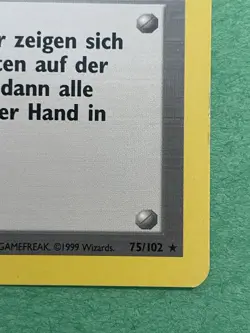 Pokemon TCG GERMAN 1st Edition Lass (Gore) 75/102 Rare Near Mint+ - Image 5