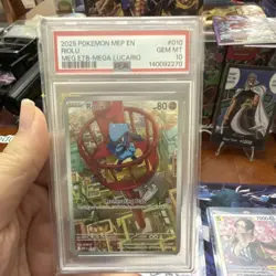 Pokemon Riolu 010 Me: Mega Evolution Promo Holo Promo PSA 10 - Image 1