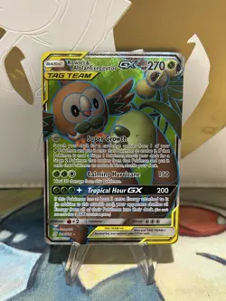 Rowlet & Alolan Exeggutor GX 214/236 Tag Team Unified Minds Pokemon TCG NM - Image 1