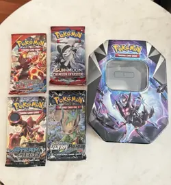 Pokemon TCG Sealed Lot – Tin + 4 Booster Packs (XY & Sun & Moon) - Image 2