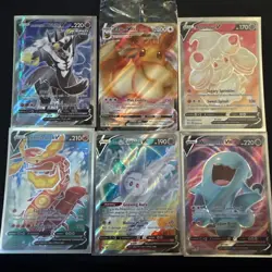 Pokemon Full Art Lot Of 5 **Plus Sealed Eevee Vmax** - Image 1