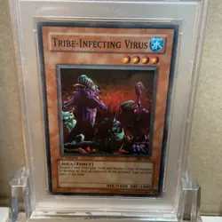 2003 YU-GI-OH! MFC-MAGICIAN'S FORCE 1ST ED #076 TRIBE-INFECTING VIRUS PSA 7 - Image 2
