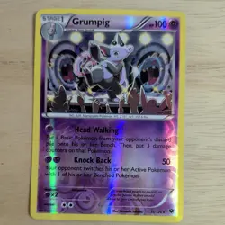 GRUMPIG 31/124 POKEMON CARD (XY FATES COLLIDE SET) REVERSE HOLO - Image 2