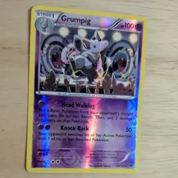 GRUMPIG 31/124 POKEMON CARD (XY FATES COLLIDE SET) REVERSE HOLO - Image 3