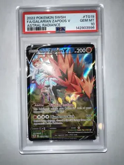 PSA 10 Galarian Zapdos TG19/TG30 Trainer Gallery Pokemon Card Astral Radiance - Image 1