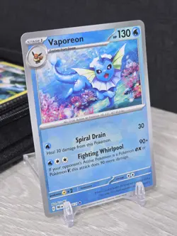 Pokemon Card Vaporeon Master Ball Pattern 022/131 Sv: Prismatic Evolutions Holo - Image 1