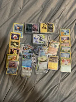 Pokemon Bulk 350+ Cards With 50 Holo- 12 BONUS Vintage + Mystery Gift - Image 1