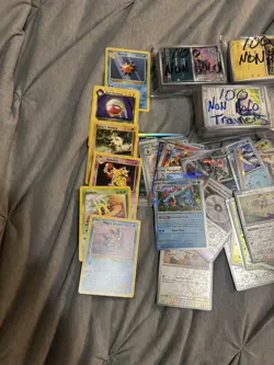 Pokemon Bulk 350+ Cards With 50 Holo- 12 BONUS Vintage + Mystery Gift - Image 2