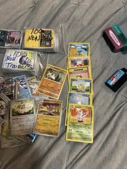 Pokemon Bulk 350+ Cards With 50 Holo- 12 BONUS Vintage + Mystery Gift - Image 3
