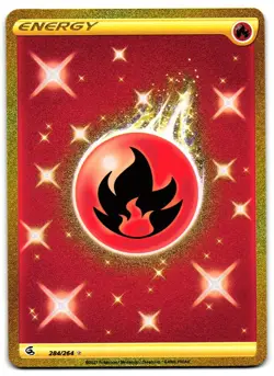 Fire Energy 284/264 - Fusion Strike Secret Rare Pokemon TCG - NM Card - Image 1