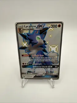 Pokemon Lycanroc GX Shiny Holo Rare SV67/SV94 Hidden Fates Near Mint NM Card - Image 1