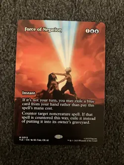 Magic The Gathering MTG - Force of Negation (Borderless) - Avatar TLE - Image 1