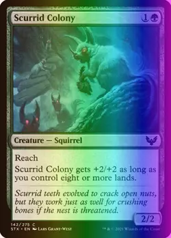 MTG Scurrid Colony (142/447) Strixhaven School of Mages LP FOIL - Image 1