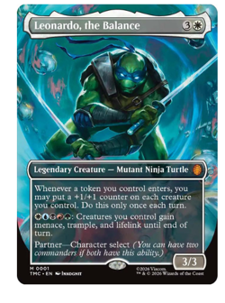 Leonardo, the Balance - Borderless Teenage Mutant Ninja Turtles MTG - Image 1