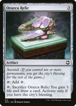 MTG Orazca Relic (213/359) Adventures in the Forgotten Realms Commander NM - Image 1