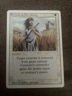 MTG - Magic the Gathering - 1x Swords to Plowshares LP REVISED Free Shipping - Image 1