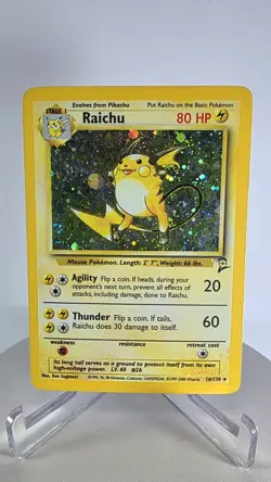 Pokemon Raichu 16/130 Swirl Holo 14/102 Holo 1999 Wizards !Lot! - Image 2