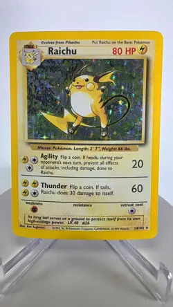 Pokemon Raichu 16/130 Swirl Holo 14/102 Holo 1999 Wizards !Lot! - Image 4
