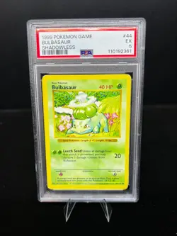 BULBASAUR - SHADOWLESS - PSA 5 - 1999 Pokemon Base Set #44 - Image 1