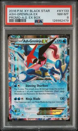 2016 Pokemon XY Black Star Promo #XY133 Ash-Greninja Ex PSA 8 NM-MT - Image 1