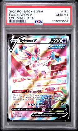 Sylveon V PSA 10 Alt Art Evolving Skies 184/203 Pokemon Card Holo Rare 2021 - Image 1