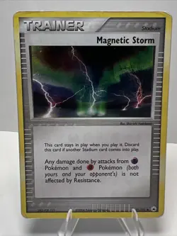 CREASED Magnetic Storm 91/101 Reverse Holo Hidden Legends AUTHENTIC Pokemon Card - Image 1