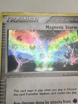 CREASED Magnetic Storm 91/101 Reverse Holo Hidden Legends AUTHENTIC Pokemon Card - Image 4