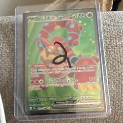 Pokemon Volcanion EX Ultra Rare Holo Autographed 27/159 Fire Basic Card 220HP - Image 1